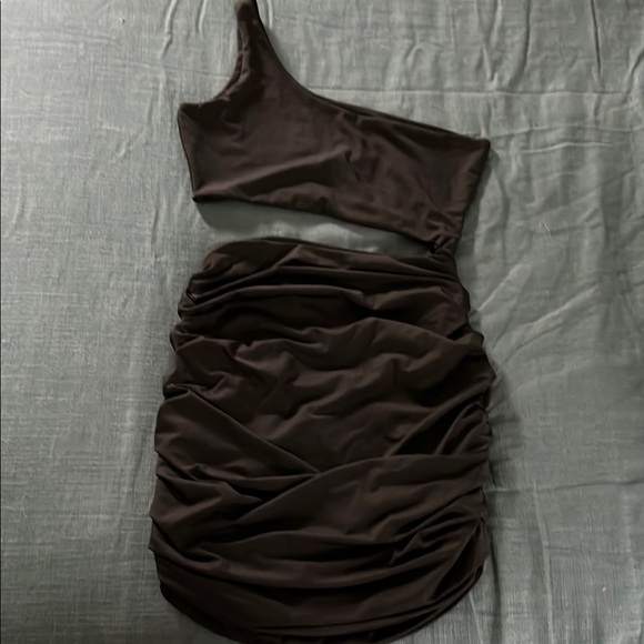 Norma Kamali Inspired Black One-Shoulder Dress - Picture 1 of 1